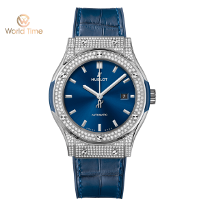 Hublot Classic Fusion Blue Titanium Pavé 42mm 542.NX.7170.LR