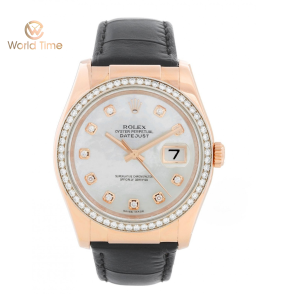 Rolex Datejust 36mm 116185-0003 Everose Gold and Diamonds