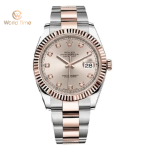 Đồng Hồ Rolex Datejust Sundust Diamond Dial Steel and 18K Everose Gold 41mm 126331-0007