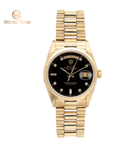 Đồng Hồ Rolex Day-Date 36mm 18038 Black Diamond Dial 