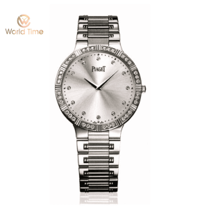  Piaget Dancer in WHite Gold with Diamond Bezel on White Gold Bracelet with Silver Diamond Dial GOA31046