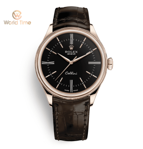 Rolex Cellini Time 39mm Rose Gold Black dial 50505