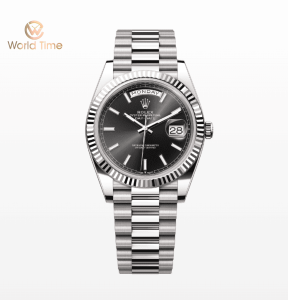 Rolex Day-Date 40 228239-0004 Mặt số đen, cọc dạ quang
