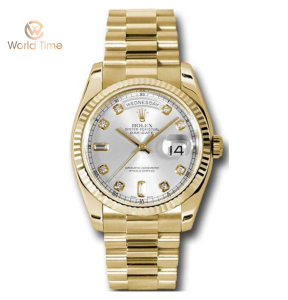 Rolex Day-Date President 118238SDP Silver Diamond Dial