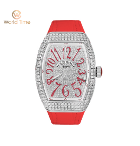 Đồng hồ nữ Franck Muller Vanguard V32 Red Full Diamond